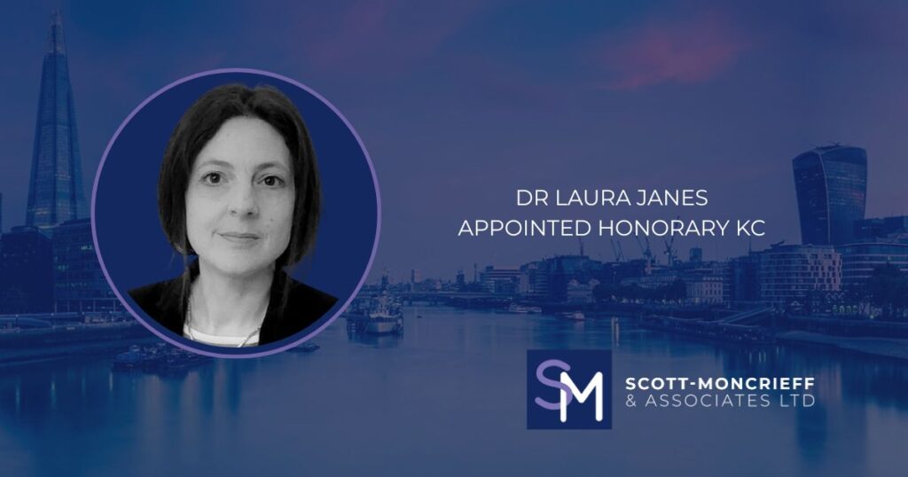 Dr Laura Janes appointed Honorary KC