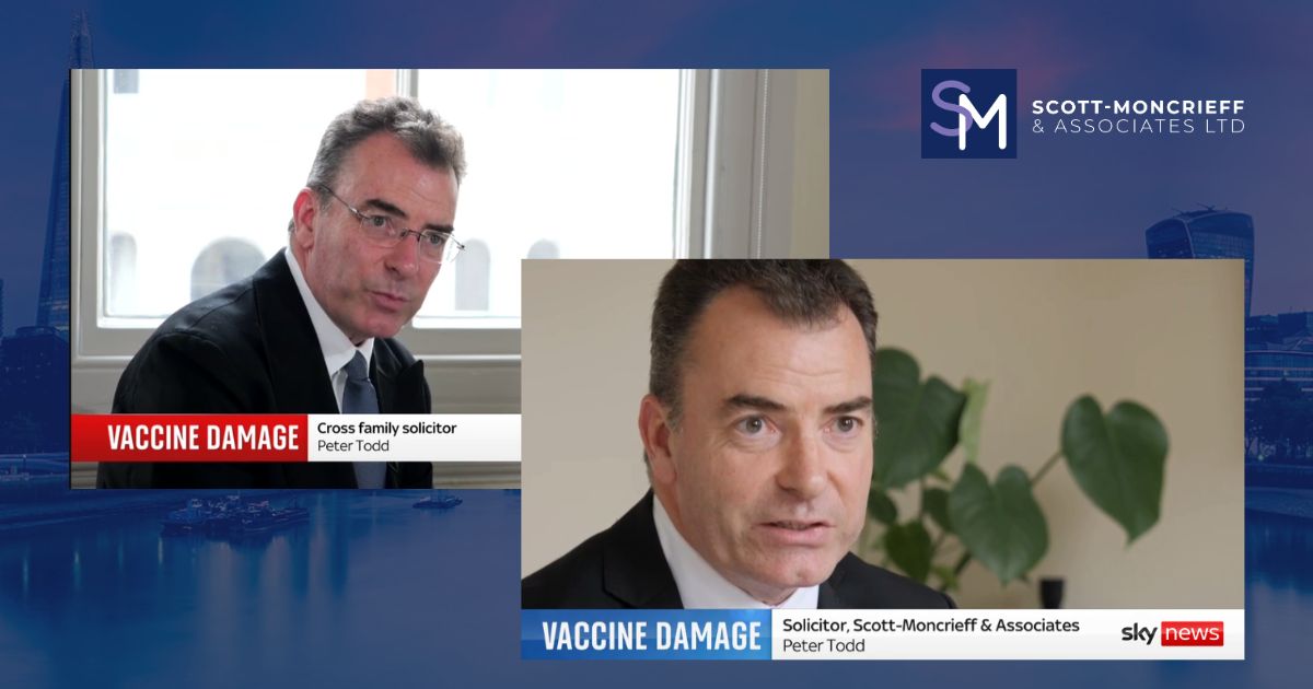 Peter Todd comments as Sky News highlights concerns over vaccine injury compensation scheme